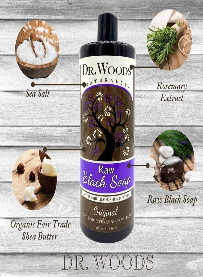 Dr. Woods Naturally Original Gentle Moisturizing, Raw Black Soap 32 oz (Pack of 6) - Image 4