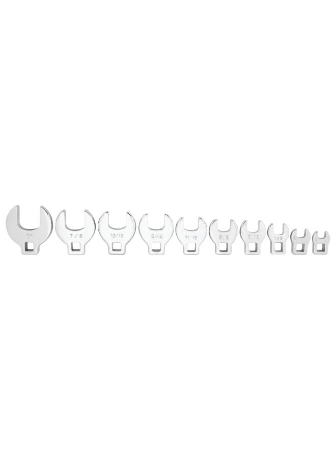 Performance Tool - Performance Tool W453 10 Piece Sae Open End Crowfoot Wrench Set - Image 1