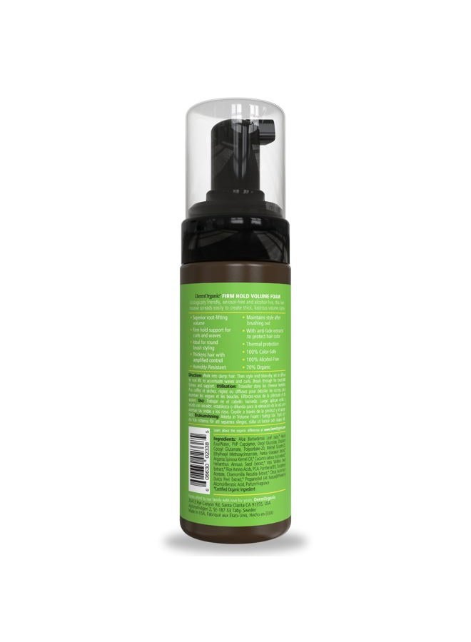 DermOrganic Firm Hold Anti-Fade Volume Foam with Argan Oil - Alcohol-Free, 5 fl.oz. - Image 2