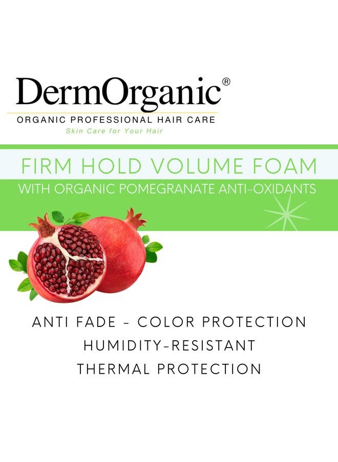 DermOrganic Firm Hold Anti-Fade Volume Foam with Argan Oil - Alcohol-Free, 5 fl.oz. - Image 3