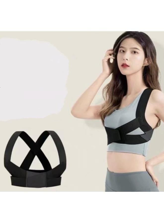 Generic Posture Corrector for Women Back Lumbar Brace Trainer Invisible Shoulder Correction Straps Upper Clavicle Chest Support Belt - Image 1