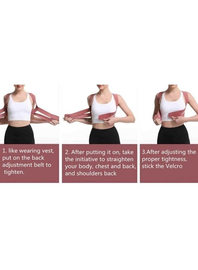 Generic Posture Corrector for Women Back Lumbar Brace Trainer Invisible Shoulder Correction Straps Upper Clavicle Chest Support Belt - Image 4