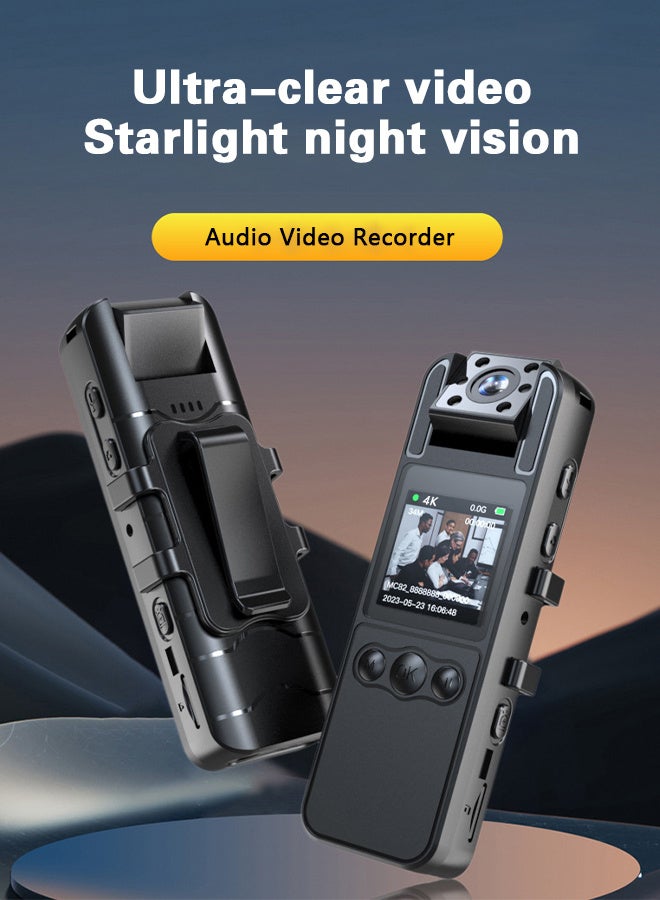 Body Camera with Audio and Video Recording 1080P FHD Mini Police Wearable Body Worn Cam Portable Small Personal Camcorder Sport Action Outdoor Video Recorder ( included 128GB Card)  - Image 3
