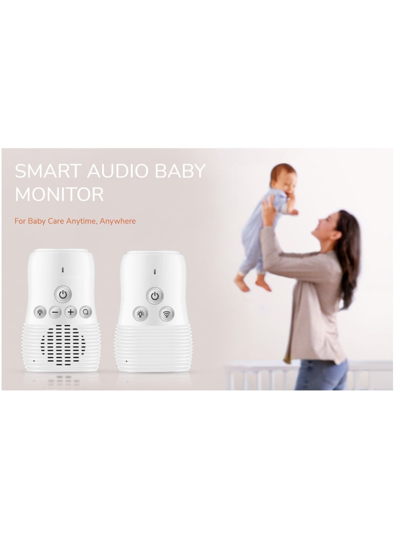 جهاز مراقبة الطفل الصوتي، جهاز مراقبة الطفل الذكي ثنائي الاتجاه بتردد 2.4 جيجاهرتز، جهاز مراقبة صوتي بإضاءة ليلية لرعاية الطفل، كشف الضوضاء، وقت استعداد يصل إلى 20 ساعة - Image 3