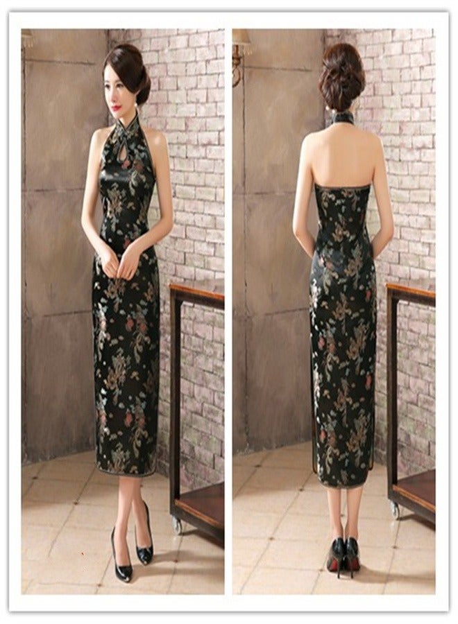 Loquat Dragon And Phoenix Sleeveless Dress Black  - Image 2