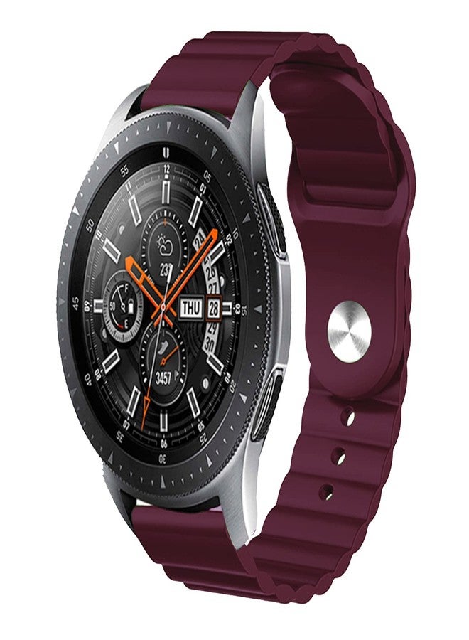 ACM Watch Strap Wave Design Silicone Belt 22mm compatible with Fastrack Rave Fx2 Smartwatch Sports Band Purple - Image 2
