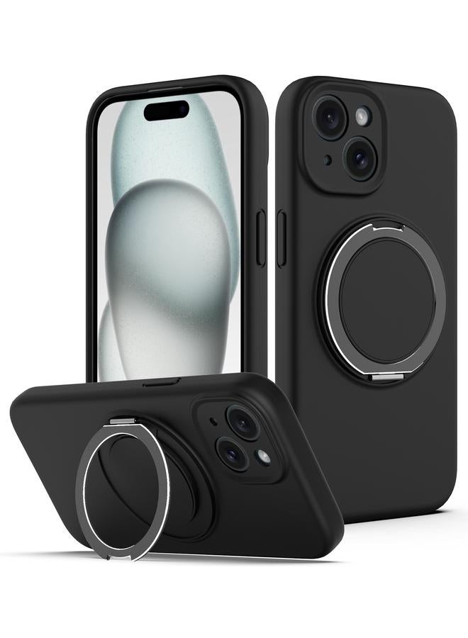 The Bros Case For iPhone 15 Liquid Silicone MagSafe Phone Case with Rotating Holder