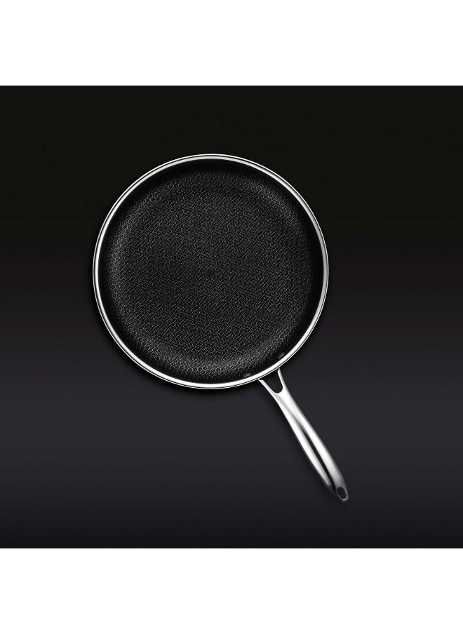 Generic - Hexclad  Hybrid Nonstick 12-Inch Fry Pan With Tempered Glass Lid - Image 1
