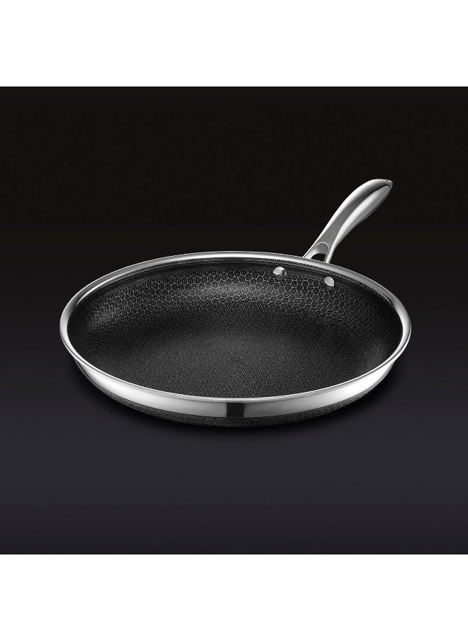 Generic - Hexclad  Hybrid Nonstick 12-Inch Fry Pan With Tempered Glass Lid - Image 1