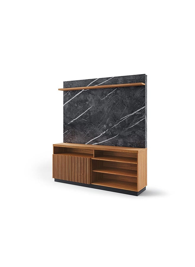 DANUBE HOME - Memphis TV Cabinet Home Theater Entertainment Modern Design Wall Unit Furniture Wooden TV Stand For Living Room Bedroom TV Unit Rack L160xW42.3xH181.1cmMulti Color - Image 1