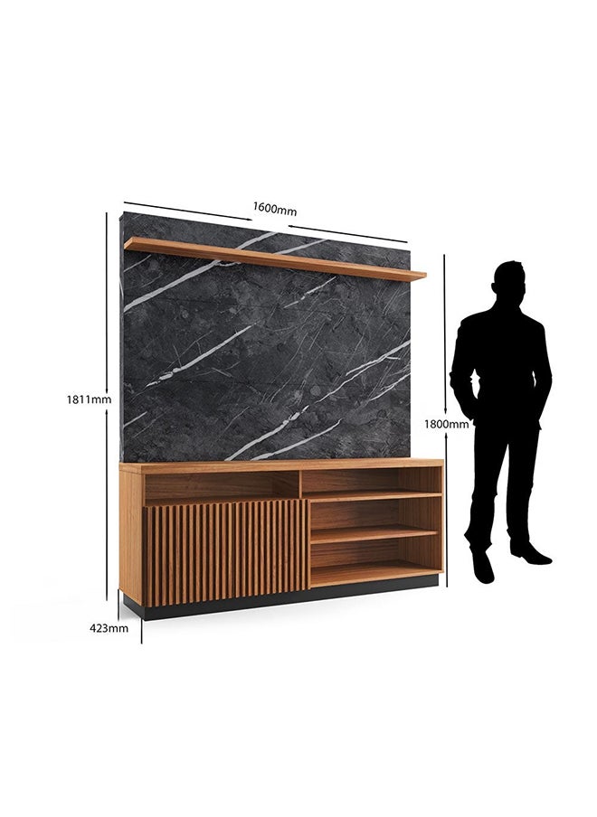 DANUBE HOME - Memphis TV Cabinet Home Theater Entertainment Modern Design Wall Unit Furniture Wooden TV Stand For Living Room Bedroom TV Unit Rack L160xW42.3xH181.1cmMulti Color - Image 1