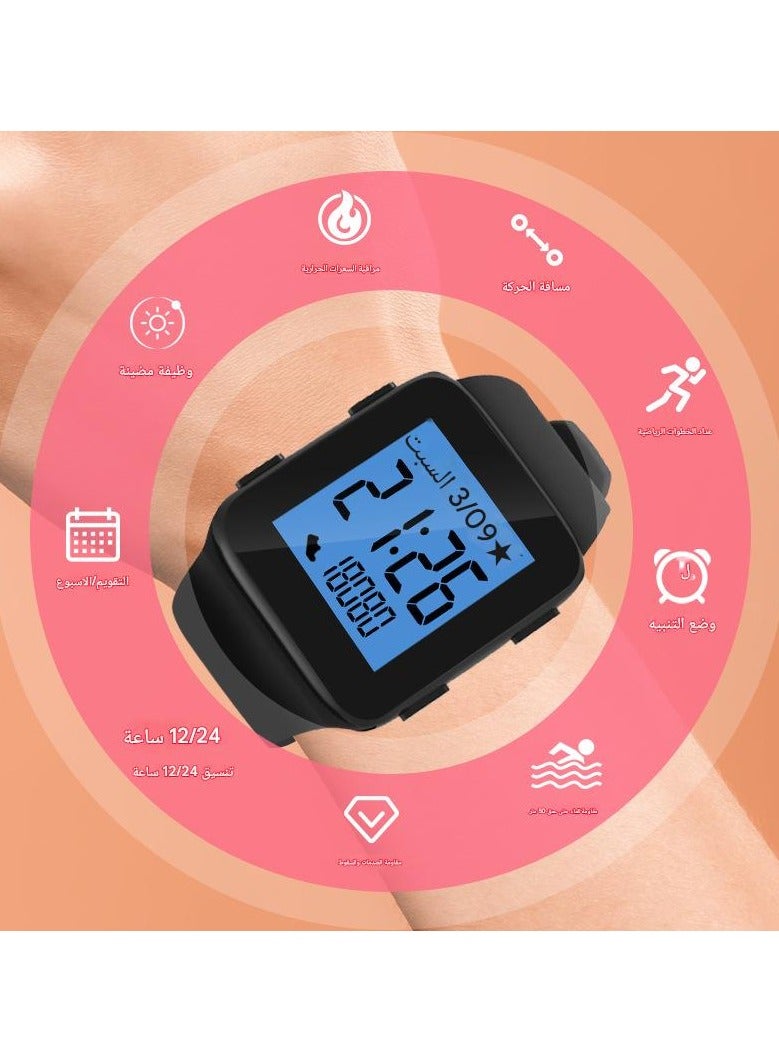 Beauenty Kids Watches for Girls Boys, P12 Waterproof Watch, Digital Sport Watch with Step Counter Pedometer Vibration Alarm Clock, Luminous watch, No App Waterproof Fitness Tracker Kids Watch Boys Girls Teen - Image 3