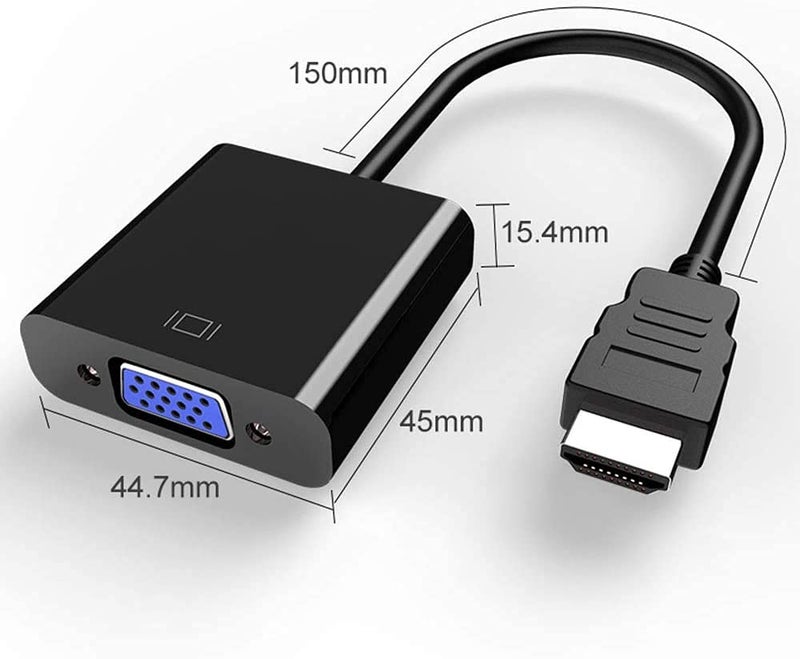 7-Seven 7SEVEN® HD to VGA Adapter, HDTV-VGA 1080P Converter with 3.5mm Audio Jack and USB Power Supply for HD Port Laptop, PC, PS4, Blue Ray Player, Raspberry Pi, Xbox to VGA Monitor, Projector and More - Image 5