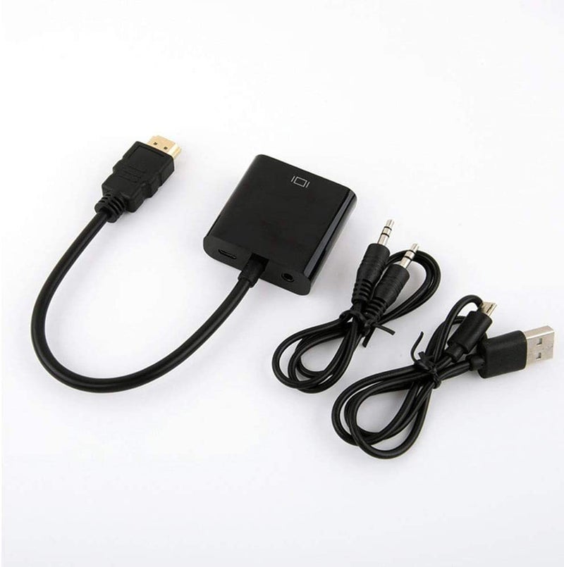 7-Seven 7SEVEN® HD to VGA Adapter, HDTV-VGA 1080P Converter with 3.5mm Audio Jack and USB Power Supply for HD Port Laptop, PC, PS4, Blue Ray Player, Raspberry Pi, Xbox to VGA Monitor, Projector and More - Image 3