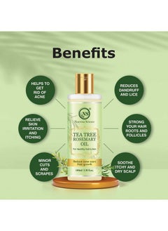 Nuerma Science Tea Tree Rosemary Hair Oil For Hair Growth, Healthy Hair & Hair Fall Control, 100 Ml  - Image 5