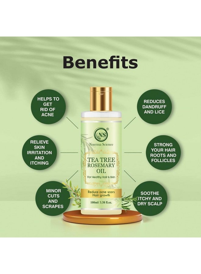 Nuerma Science Tea Tree Rosemary Hair Oil For Hair Growth, Healthy Hair & Hair Fall Control, 100 Ml - Image 5