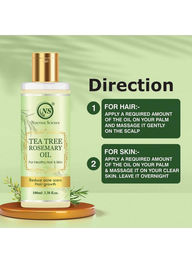 Nuerma Science Tea Tree Rosemary Hair Oil For Hair Growth, Healthy Hair & Hair Fall Control, 100 Ml - Image 4