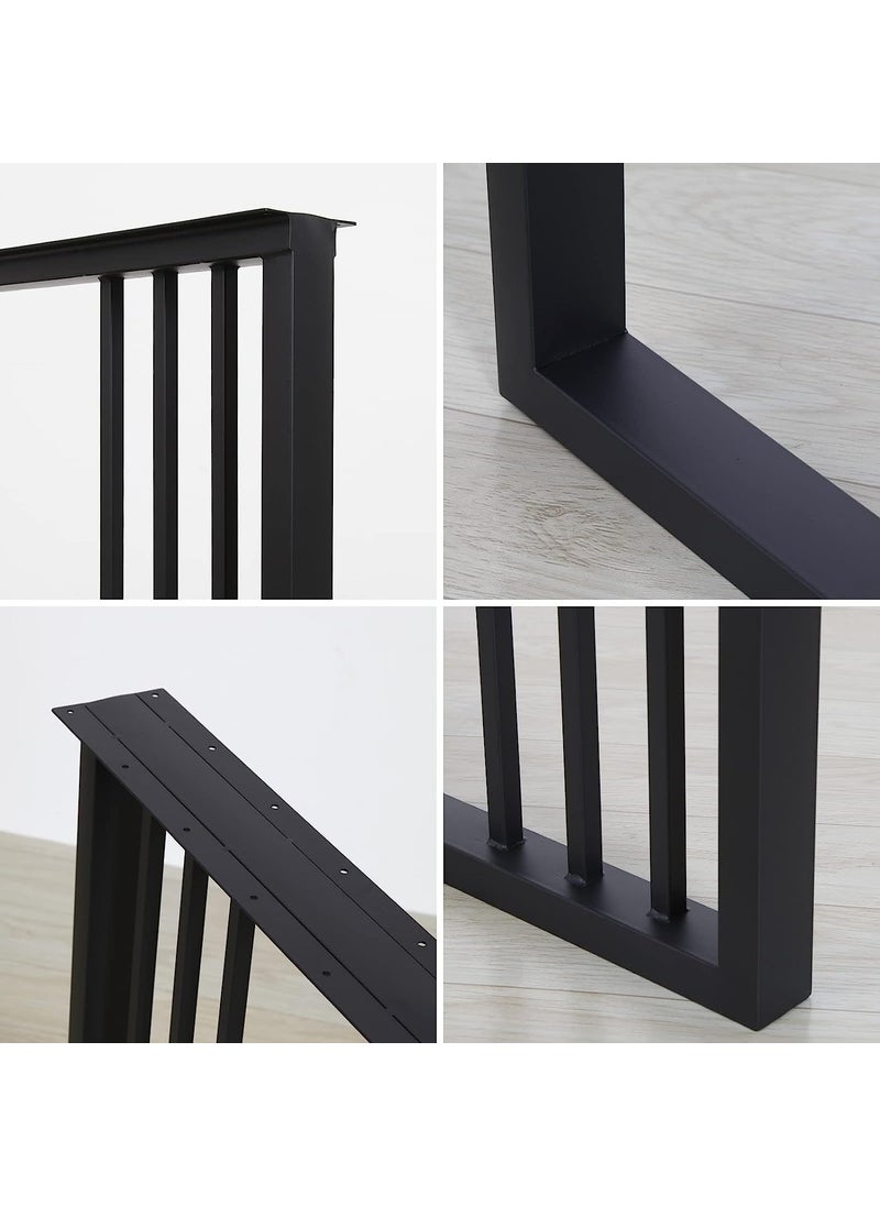 HIRVALL HIRVALL Metal Table Legs Heavy Duty Iron Desk Legs Set of 2 28 Height 17 Wide Industrial Furniture LegsDining Table LegsModern Coffee Table LegsBench Legs  - Image 4