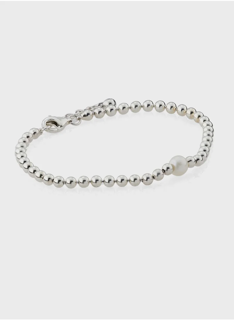 باندورا Treated Freshwater Cultured Pearl & Beads Bracelet