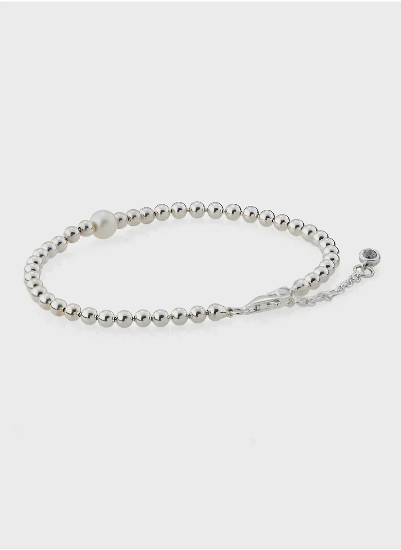 باندورا Treated Freshwater Cultured Pearl & Beads Bracelet