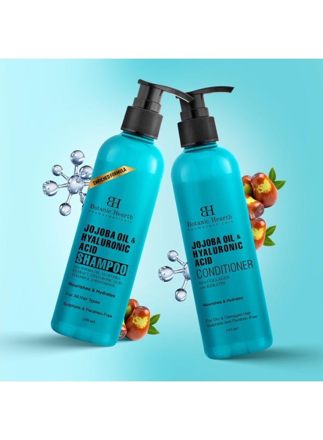 بوتانيك هيرث Botanic Hearth Jojoba & Hyaluronic Acid Shampoo 200ml and Conditioner 245 ml Set Pack of 2 - Image 2