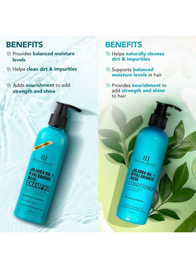 بوتانيك هيرث Botanic Hearth Jojoba & Hyaluronic Acid Shampoo 200ml and Conditioner 245 ml Set Pack of 2 - Image 3