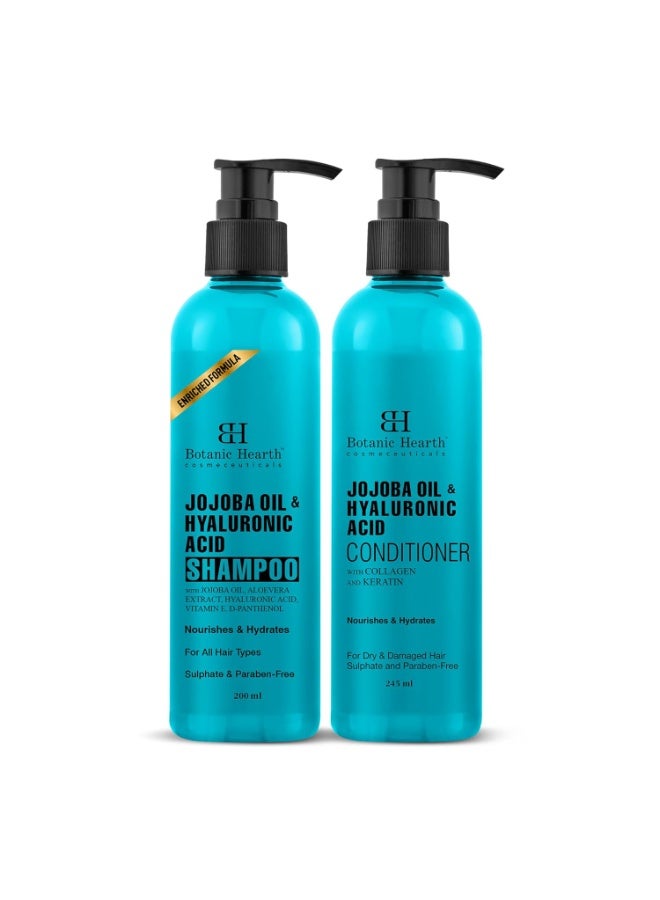 بوتانيك هيرث Botanic Hearth Jojoba & Hyaluronic Acid Shampoo 200ml and Conditioner 245 ml Set Pack of 2 - Image 1