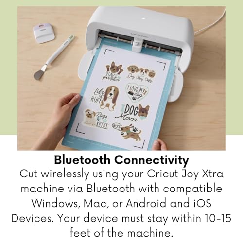 Cricut Joy Xtra Machine with Printable Sticker Paper and Vinyl Sampler Bundle - Beginner Sticker and Decal Making Kit with Cutting Machine and Tools -DIY Decor, Tumbler Stickers and Laptop Decals - Image 3