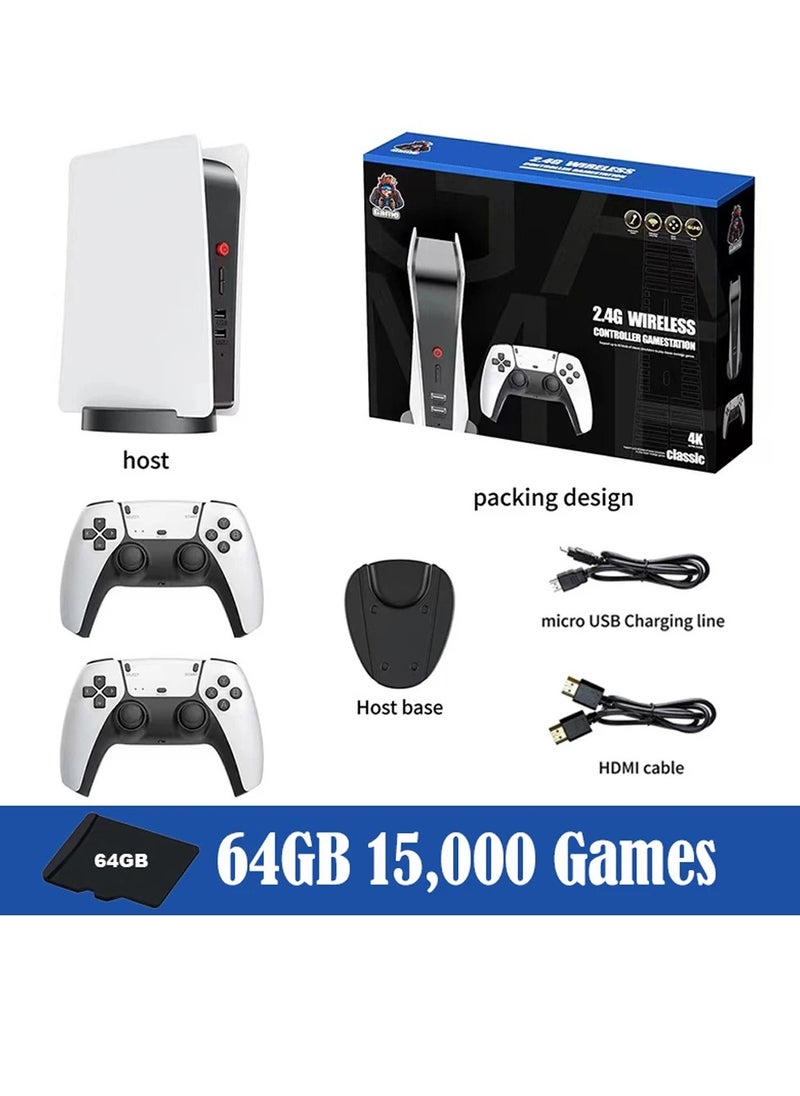 Game Console 2.4G Double Wireless Controller Game Stick, 4K HD Output Retro Classic Video Game Console 10k Pre Installed Game