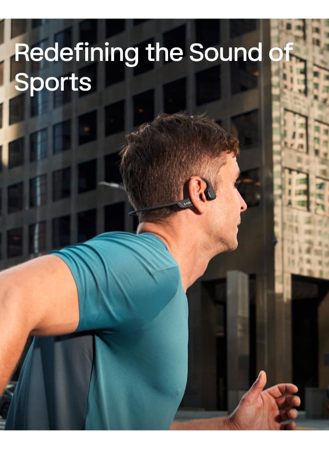 شوكز سماعات رياضية صغيرة من شوكز OpenRun Pro 2 بتقنية توصيل العظام - سماعات أذن لاسلكية مفتوحة مع بلوتوث 5.3، ميكروفونات لإلغاء الضوضاء، مقاومة للماء IP55، 12 ساعة من وقت التشغيل، شحن سريع USB-C - Image 3
