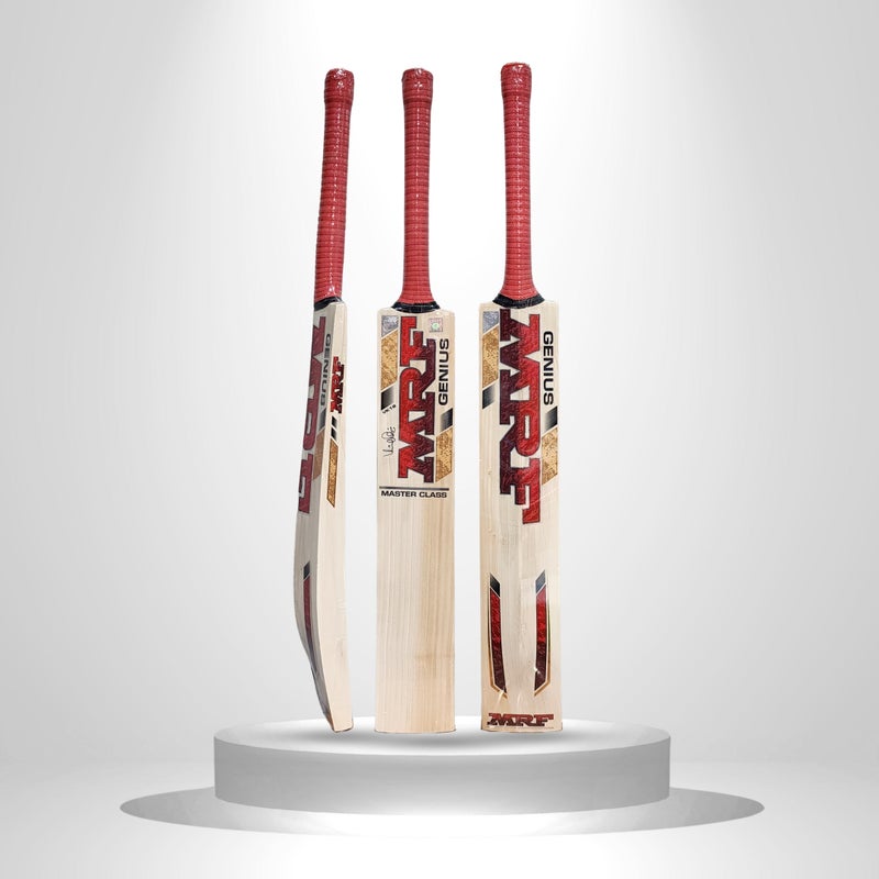 MRF Genius Masterclass English Willow Cricket Bat Junior Size 5 Hard Ball Bat - Image 1