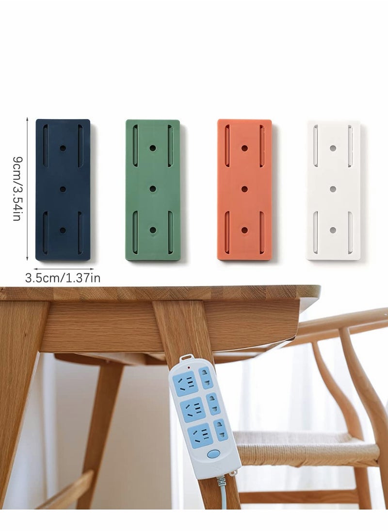 Generic - 4pcs Self-Adhesive Power Strip Holder - Easy Socket Organizer for Kitchen, Home & Office, Keeps Remote Controls Tidy - Image 1
