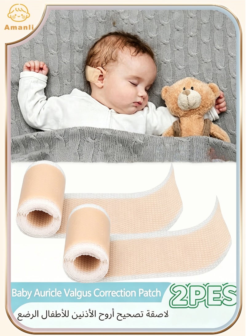 Amanli 2 Pes Auricle Valgus Correction Patch for Baby, Children Ear Correction, Newborn Baby Ear Aesthetic Correctors, Infant Protruding Ear Stickers (4cm*100cm) - Image 1