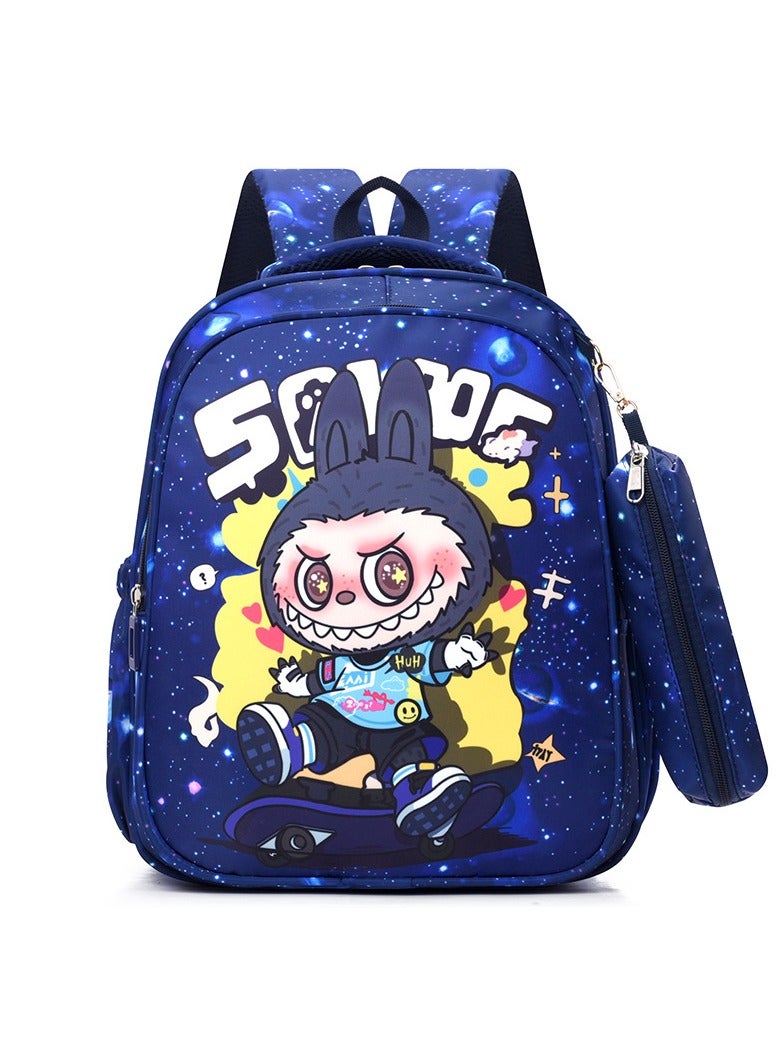 LABUBU Children's Schoolbag, Kindergarten,Primary SchoolCute Cartoon Schoolbag, Boys and Girls, Lightening Backpack, 35*28*12cm + Free Pencil Case - Image 1