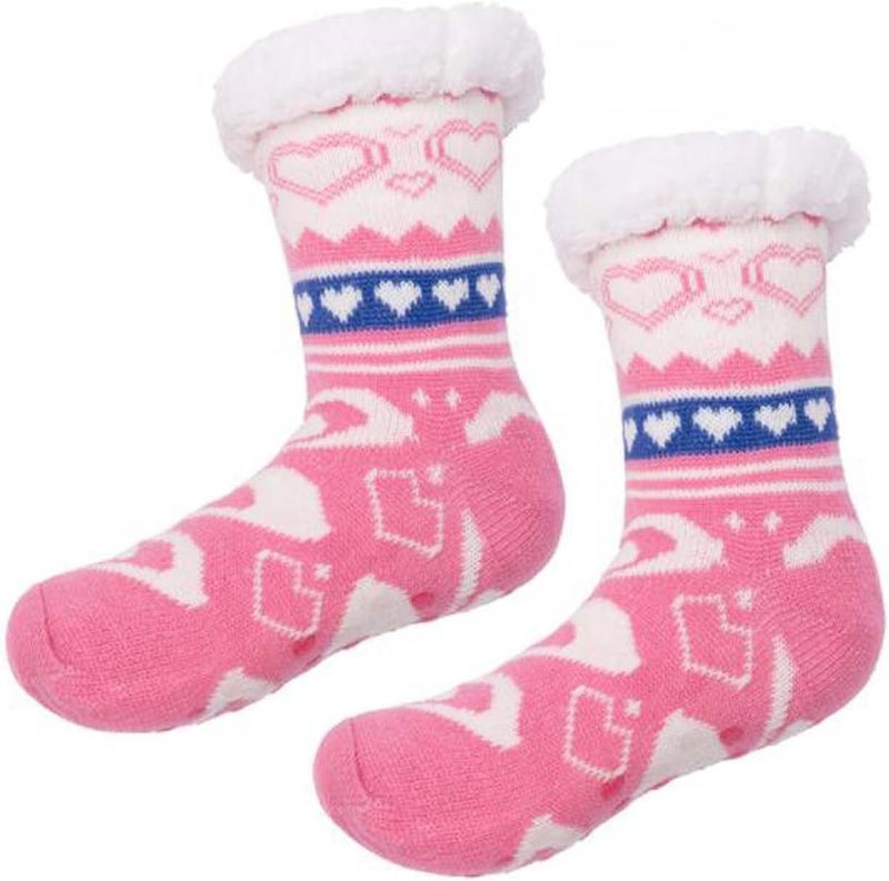 ويوبلز جوارب صوفية ناعمة ودافئة ورقيقة للغاية، جوارب نسائية مبطنة بالفرو، جوارب منزلية ناعمة ودافئة ورقيقة للغاية (لون وردي) - Image 1