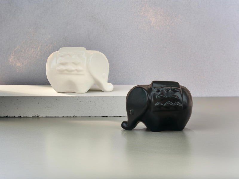 Bodhi House Elephant Salt & Pepper Shakers – Premium Ceramic Dining Table Set of 2 (Black & White) Food Grade Spice Containers | Decorative Kitchen Accessories | Ideal for Dining, Restaurant & Gifting - Image 4