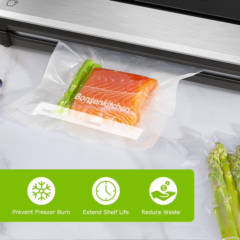 Bonsenkitchen Precut Vacuum Food Sealer Bags 100 Pint 6" x 10", BPA Free - Image 5