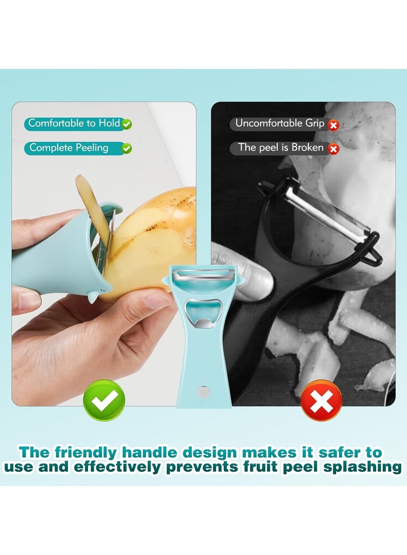 CMGTYYD 5 in 1 Potato Peeler, Y-Shaped Stainless Steel Rotary Vegetable Peeler for Kitchen Fruits Orange Carrots Eggplant, Mango Cucumber Etc Veg Peeler - Image 2