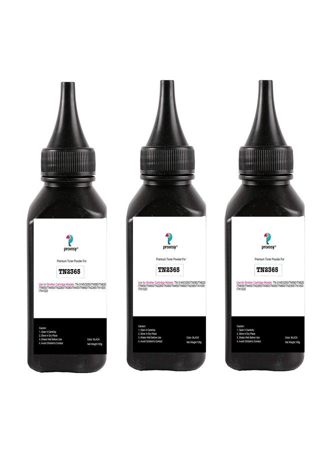 proffisy 3 Pack TN 2365 Toner Powder Refill Compatible with Brother TN 2365 Toner Cartridge - 100g Per Bottle - Image 1