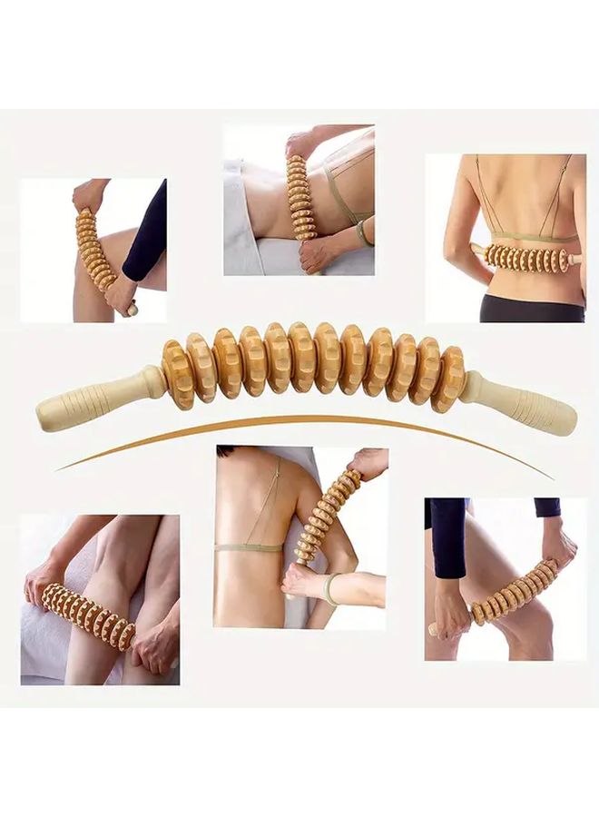 Wood Therapy Massage Roller Handheld Cellulite Trigger Point Stick 1pc For Lymphatic Drainage Muscle Release - Image 2