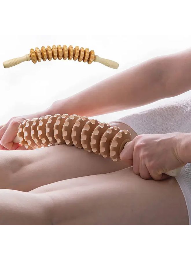 Wood Therapy Massage Roller Handheld Cellulite Trigger Point Stick 1pc For Lymphatic Drainage Muscle Release - Image 3