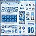 Mpanwen Level 10 Birthday Decorations Blue Video Game Themed 10th Party Decor Supplies for 10th Boys Gamer Backdrop Balloons Banner Tablecloth Centerpieces Hanging Swirls Wall Signs Sash - Image 4