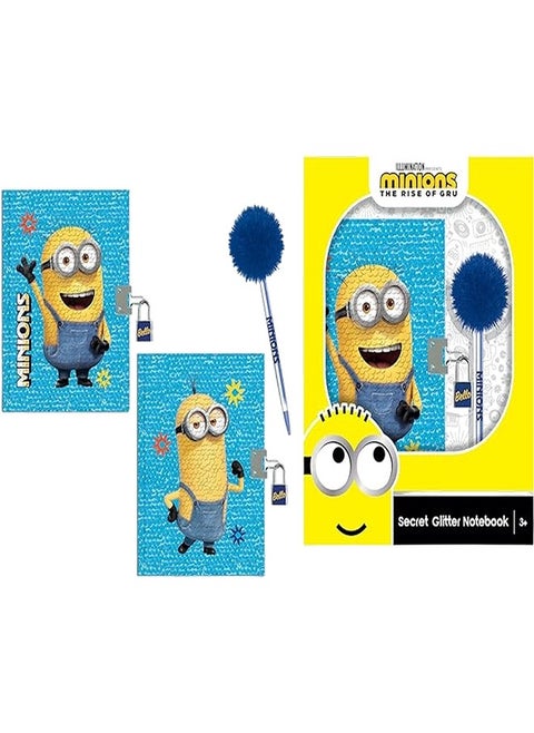 Minions - دفتر مع قفل ومفتاح للأطفال فوق 4 سنوات