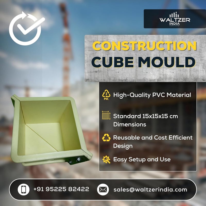 Wi Efficacy PVC Cube Mold 150mm Pack of 3 - Durable, Easy Release, Perfect for Concrete, Ice, and Craft Projects - Image 2