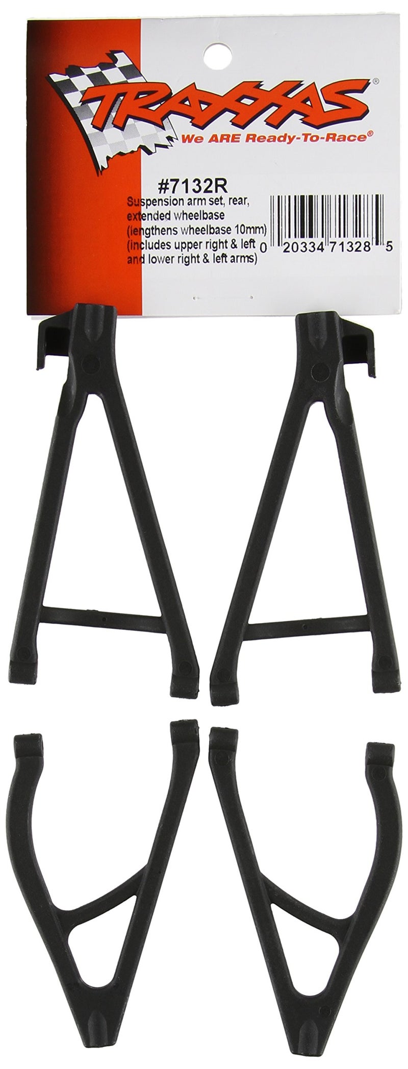 Traxxas 7132R Rear Suspension Arm Set, Upper and Lower, L&R (extends wheelbase 10mm) - Image 5