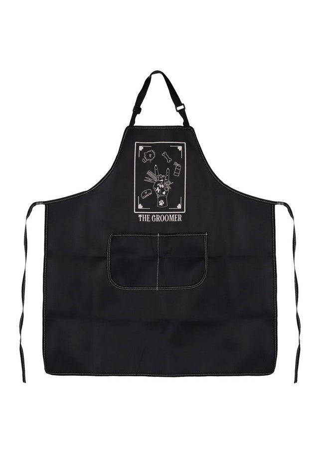JXGZSO JXGZSO Pet Grooming Apron Dog Groomer Apron The Groomer Sign Apron Dog Stylist Gifts Dog Hairdresser Gift Pet Groomer Gifts (GROOMER Apron)  - Image 1