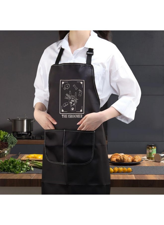 JXGZSO JXGZSO Pet Grooming Apron Dog Groomer Apron The Groomer Sign Apron Dog Stylist Gifts Dog Hairdresser Gift Pet Groomer Gifts (GROOMER Apron)  - Image 4
