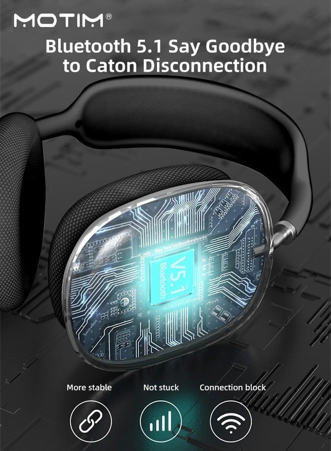 Motim Wireless Headphones, Adjustable Bluetooth Over-Ear Headphones, Original Sound Quality, Stereo Noise Cancelling Headphones, Foldable Lightweight Headset, Gaming/Running/Sports Headphones - Image 4