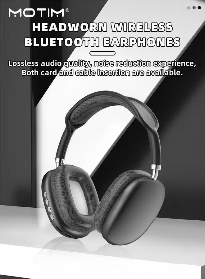 Motim Wireless Headphones, Adjustable Bluetooth Over-Ear Headphones, Original Sound Quality, Stereo Noise Cancelling Headphones, Foldable Lightweight Headset, Gaming/Running/Sports Headphones - Image 1