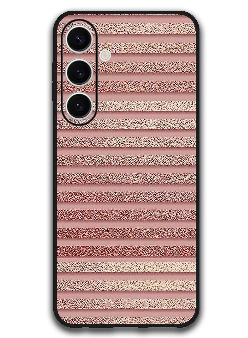 Theodor Protective Case Anti Scratch Shock Proof Bumper Cover For Samsung Galaxy S24 FE Pink Glitter Strips - Image 1